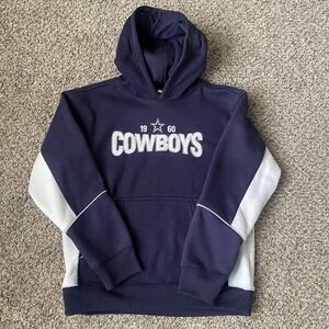 Dallas Cowboys Hoodie Kids Size L 1960 Authentic Apparel Blue PulloverSweatshirt